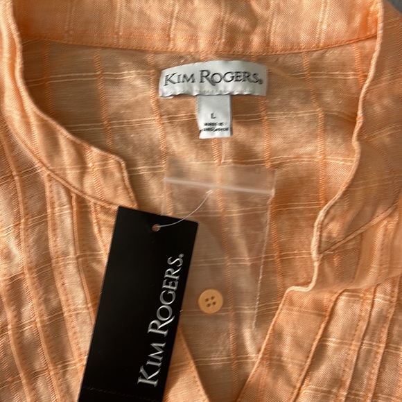 Kim Rogers Ladies Linen Shirt L - Picture 2 of 5